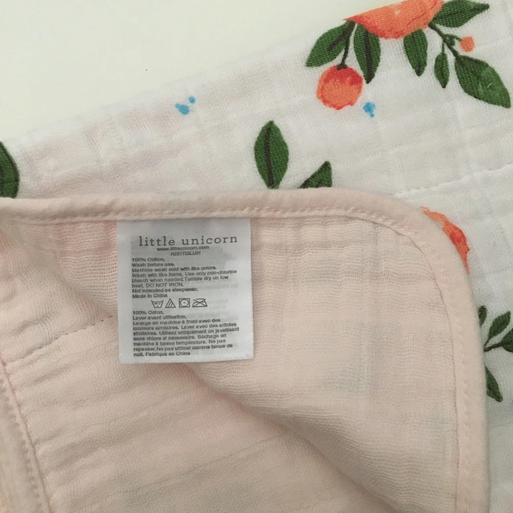 Cotton Muslin 2 Burp Cloths Absorbent NEW | Little Unicorn